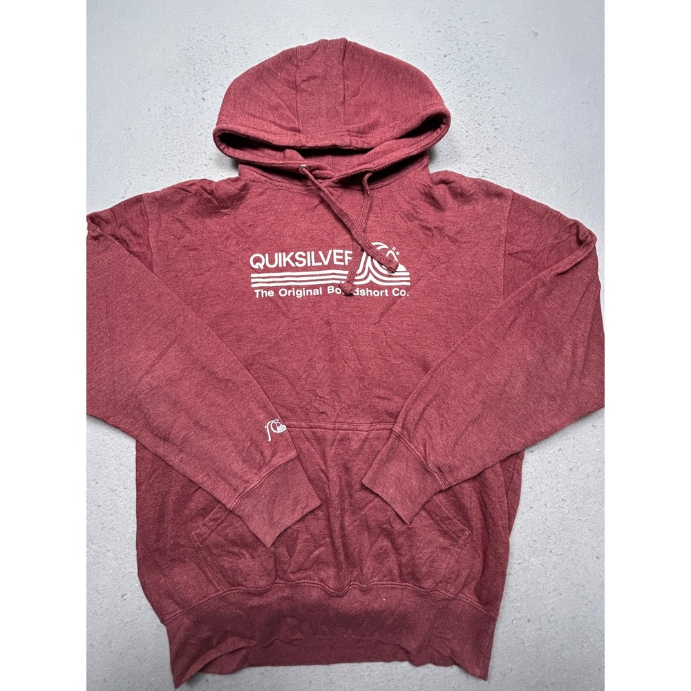 Quiksilver Hoodie Cotton Blend Maroon XL Mens